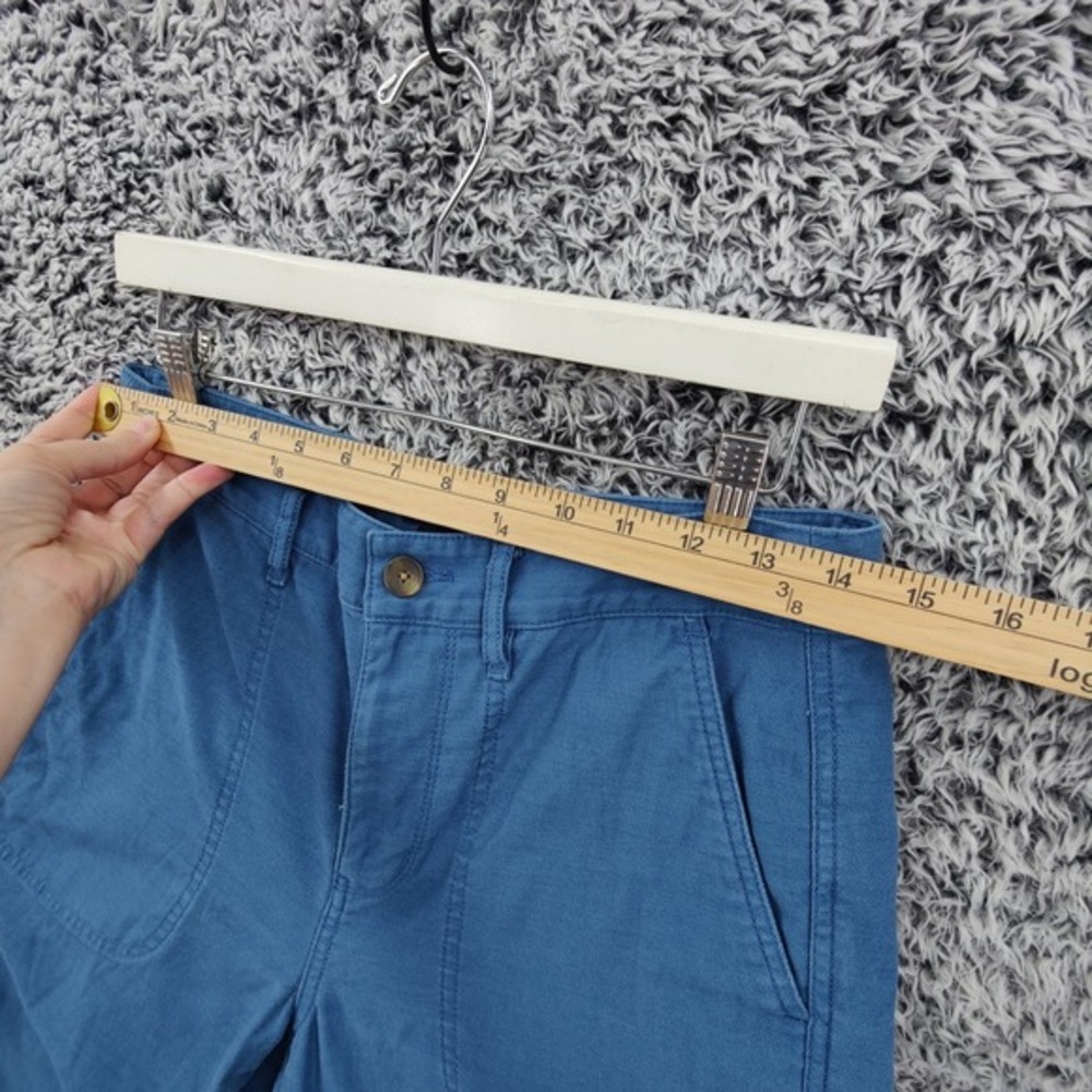 J.Crew Cotton Camp Pants Womens Coastal Slim Chino SZ 4 Blue Resort Travel Beach - Picture 2 of 16